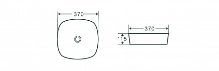 Раковина накладная Terminus Классик 370х370х115 Екатеринбург - фото 3