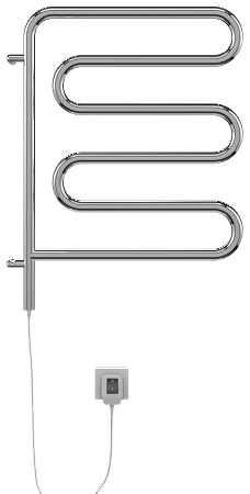 Электро 25 Ш-обр 450х570 поворотный Полотенцесушитель  TERMINUS Екатеринбург - фото 2