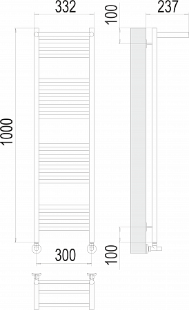 Аврора с/п П20 300х1000 Полотенцесушитель  TERMINUS Екатеринбург - фото 3