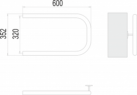 П-обр AISI 32х2 320х600 Полотенцесушитель  TERMINUS Екатеринбург - фото 3