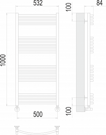 Классик П20 500х1000 Полотенцесушитель  TERMINUS Екатеринбург - фото 3