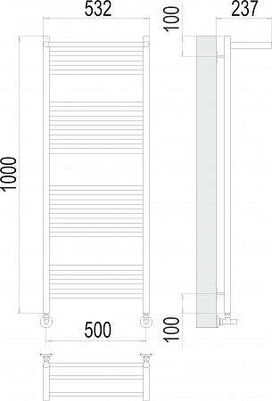 Аврора с/п П20 500х1000 Полотенцесушитель  TERMINUS Екатеринбург - фото 3