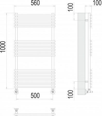 Ватра П18 500х1000 Полотенцесушитель  TERMINUS Екатеринбург - фото 3