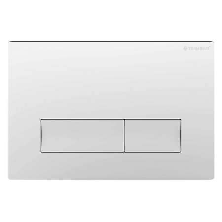 Клавиша смыва для инсталляции Terminus Classic кнопка прямоугольник цвет белый Екатеринбург - фото 1