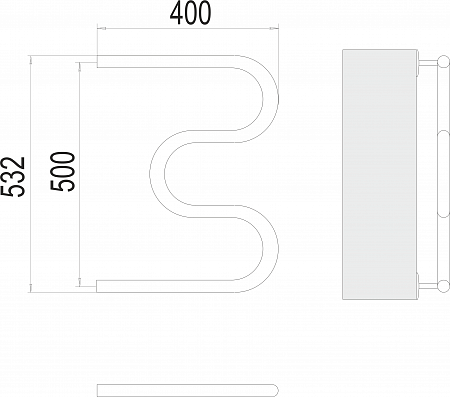 М-обр БШ 500х400 Полотенцесушитель  TERMINUS Екатеринбург - фото 3